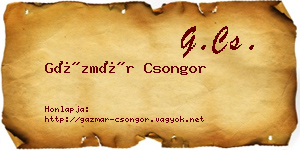 Gázmár Csongor névjegykártya