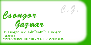 csongor gazmar business card